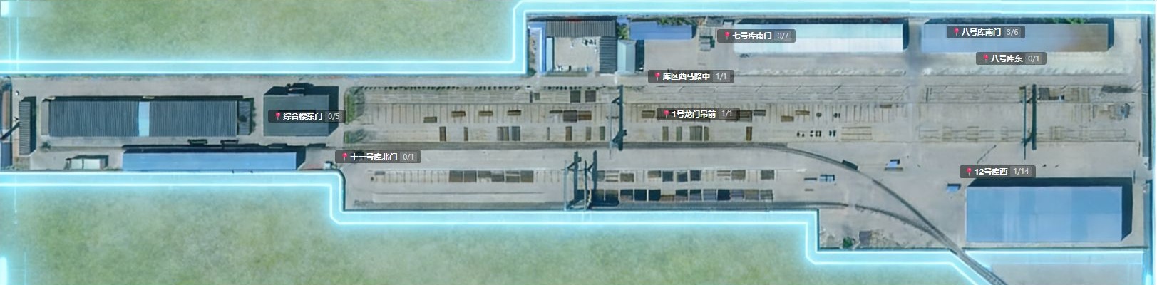仓储区域告警地图实景
